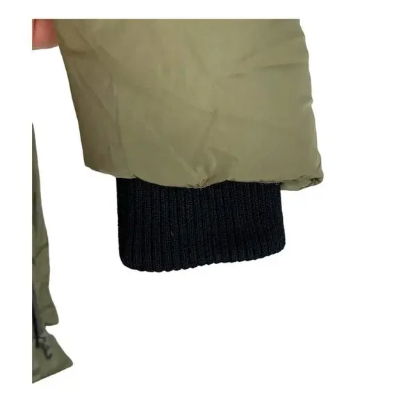 OROLAY Women's XS Thickened Down  Hooded Coat Army Green Orange Lining - Picture 7 of 13